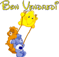 Gif animé Bon vendredi ourson